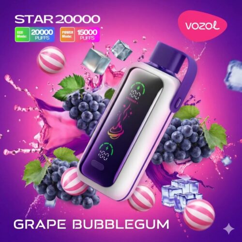 Vozol-Vape-Star-20000-Grape-Bubblegum-1-1 Vozol Vape Star 20000 - Grape Bubblegum