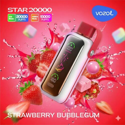 Vozol-Vape-Star-20000-Strawberry-Bubblegum-1-1 Vozol Vape Star 20000 - Strawberry Bubblegum
