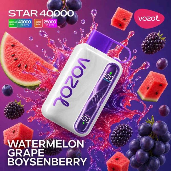 Vozol-Vape-Star-40000-Watermelon-Grape-Boysenberry.jpg Vozol Star 40k - Watermelon Grape Boysenberry
